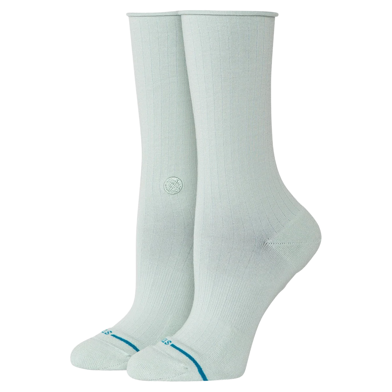 W's Rolled Solid Crew Sock